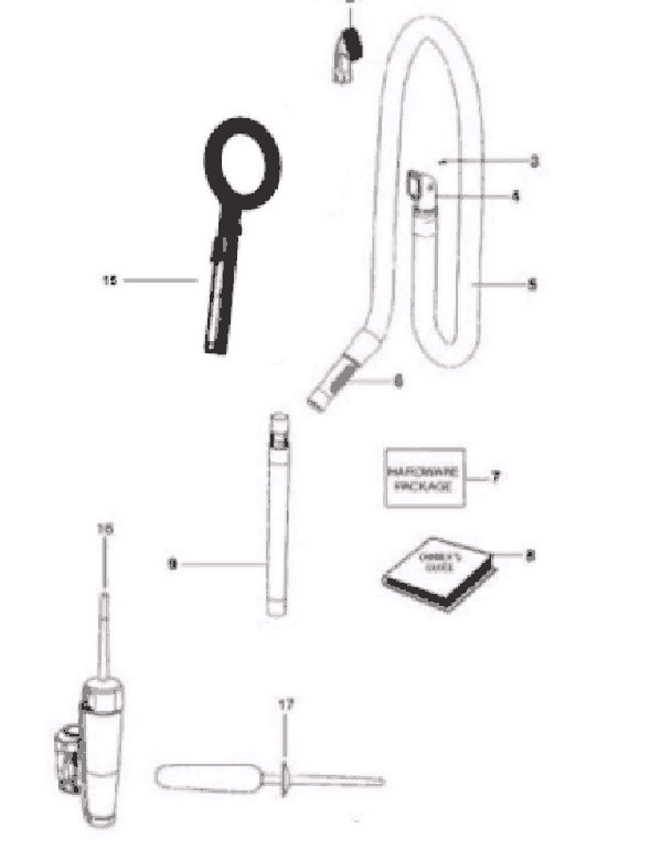 Page B Diagram and Parts List for 2999AVZ  Eureka Upright Vacuum