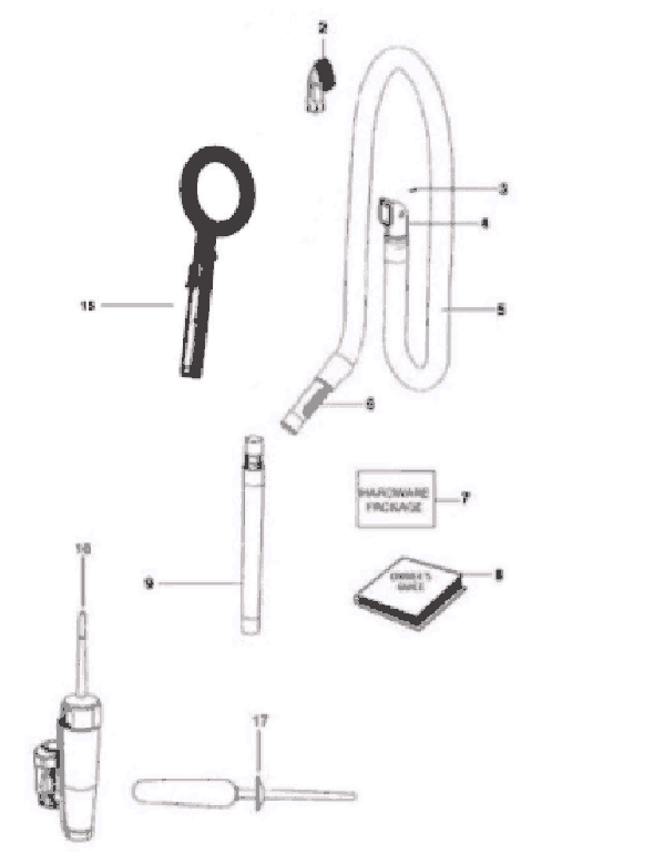Page B Diagram and Parts List for 2999DVZ  Eureka Upright Vacuum