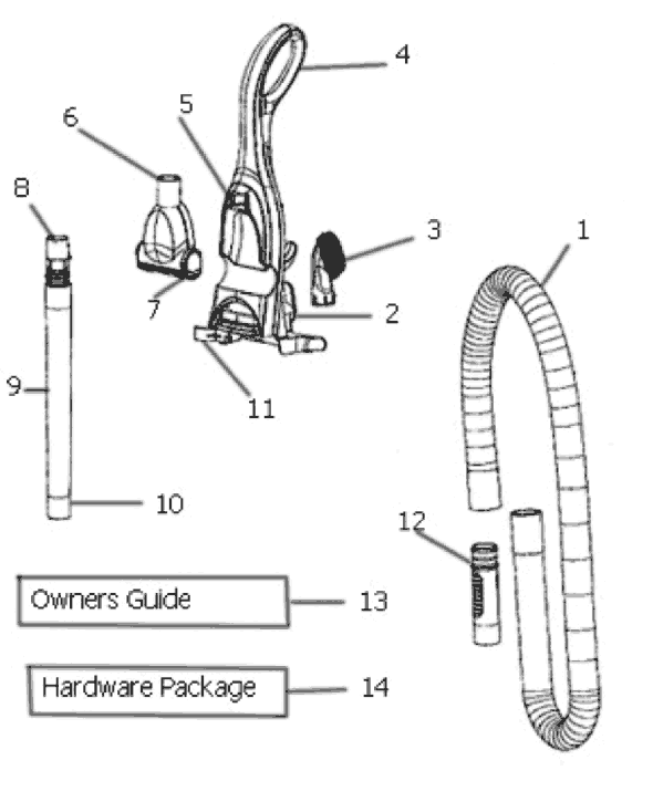 Page C Diagram and Parts List for 3041BZ  Eureka Upright Vacuum