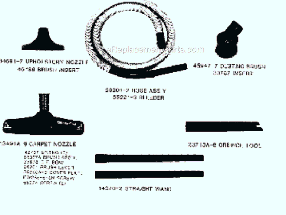 Page C Diagram and Parts List for 3111A  Eureka Canister Vacuum