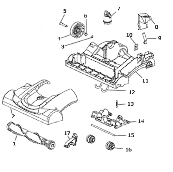 Page A Diagram and Parts List for 3271AVZ  Eureka Upright Vacuum