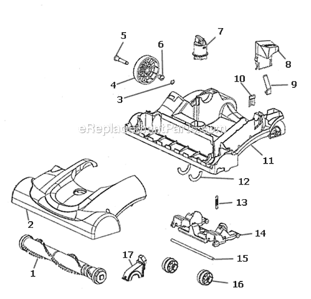 Page A Diagram and Parts List for 3271BLU  Eureka Upright Vacuum