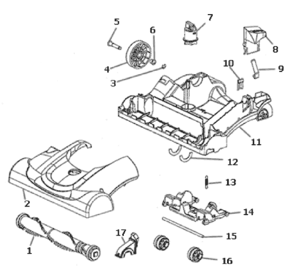 Page A Diagram and Parts List for 3276AVZ  Eureka Upright Vacuum