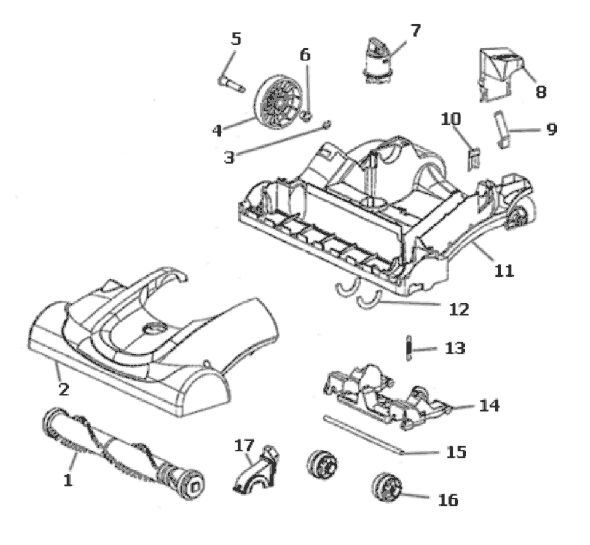 Page A Diagram and Parts List for 3276AZ  Eureka Upright Vacuum