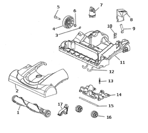 Page A Diagram and Parts List for 3276BVZ  Eureka Upright Vacuum