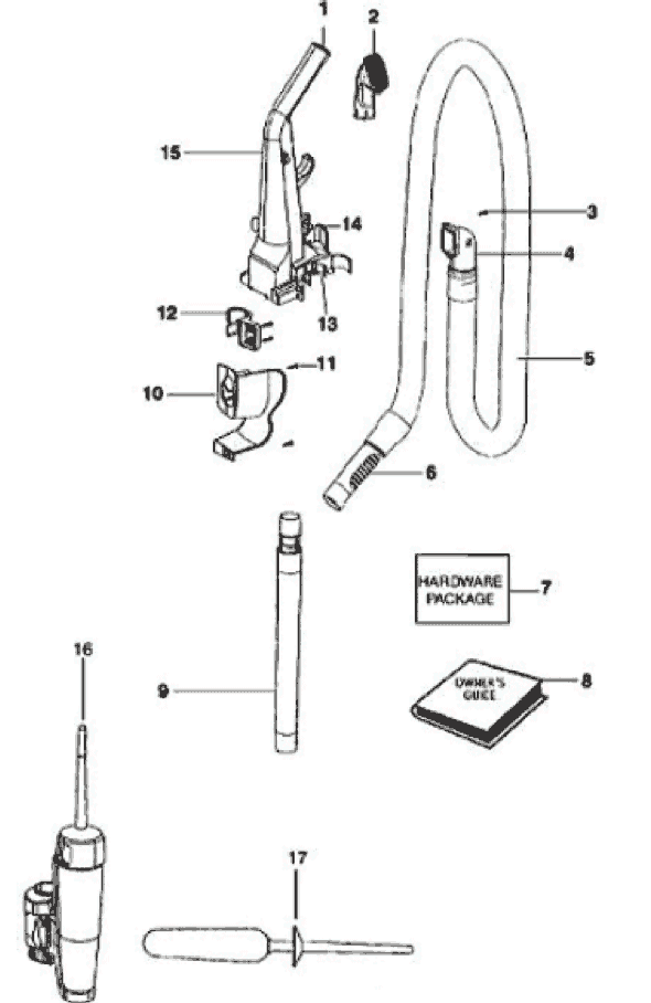 Page B Diagram and Parts List for 3277AVZ  Eureka Upright Vacuum