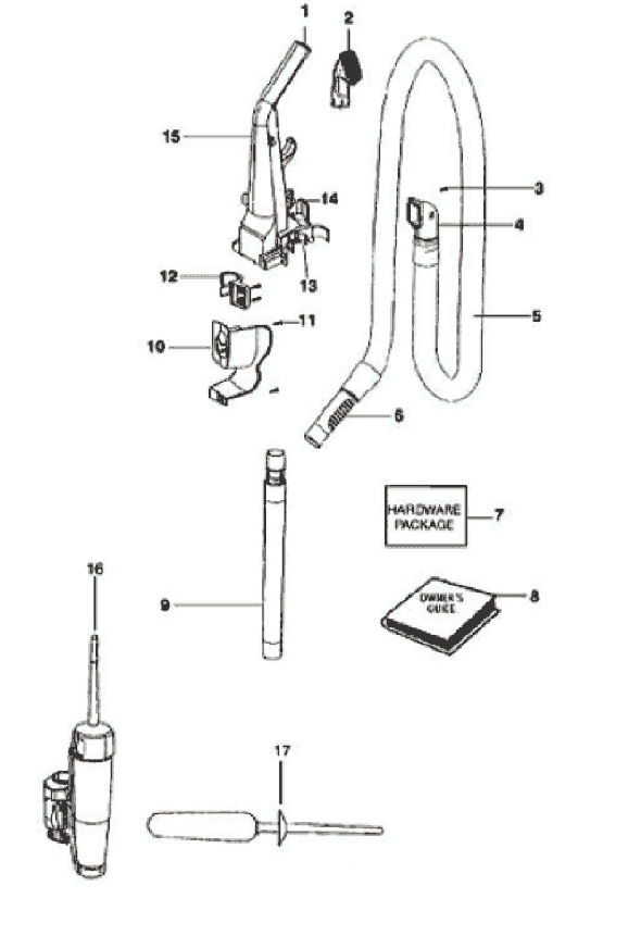 Page B Diagram and Parts List for 3279AZ  Eureka Upright Vacuum