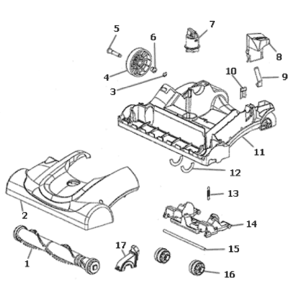 Page A Diagram and Parts List for 3281AZ  Eureka Upright Vacuum