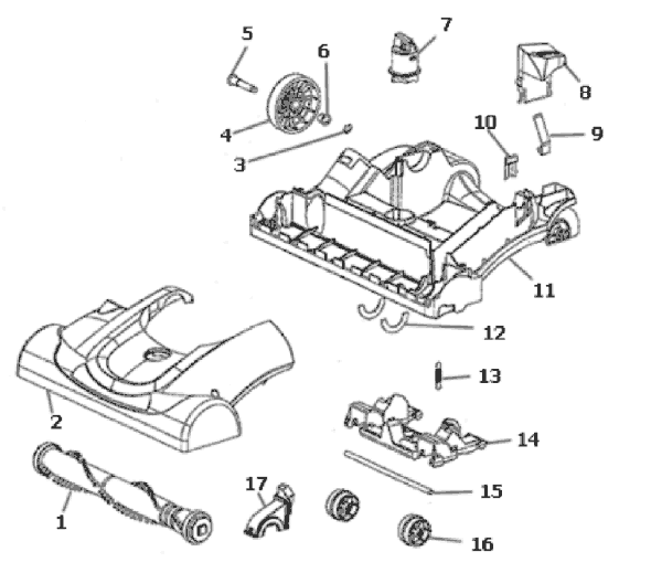 Page A Diagram and Parts List for 3282AVZ  Eureka Upright Vacuum