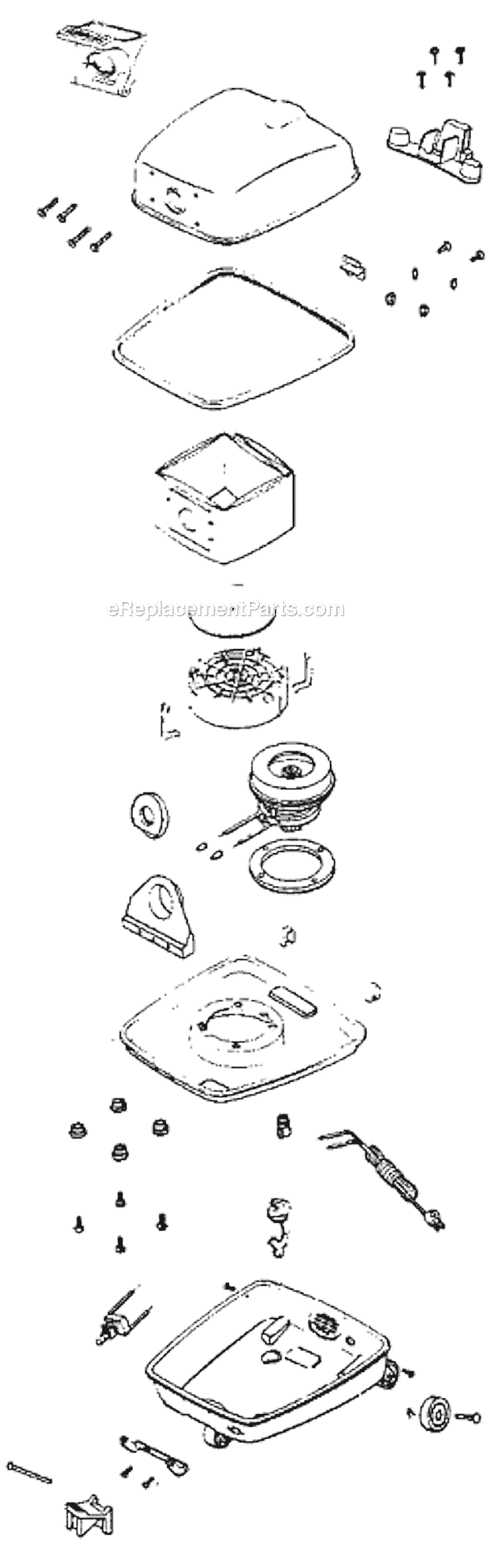 Page B Diagram and Parts List for 3332B  Eureka Canister Vacuum