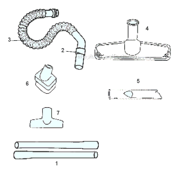 Page C Diagram and Parts List for 3621A  Eureka Canister Vacuum