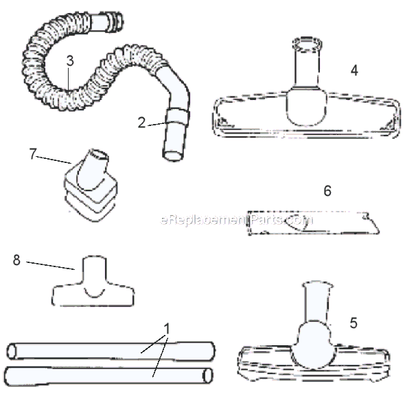 Page C Diagram and Parts List for 3641A  Eureka Canister Vacuum