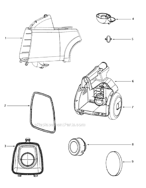 Page A Diagram and Parts List for 3670F-1  Eureka Canister Vacuum