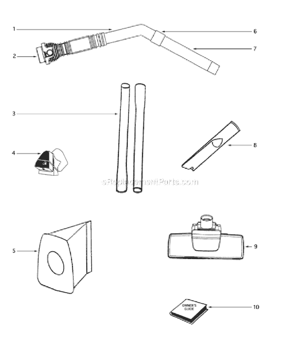 Page C Diagram and Parts List for 3670F-1  Eureka Canister Vacuum