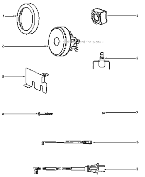 Page B Diagram and Parts List for 3670F  Eureka Canister Vacuum