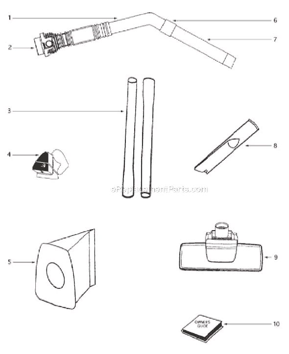 Page C Diagram and Parts List for 3670G-2  Eureka Canister Vacuum