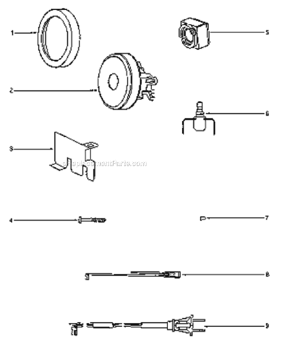 Page B Diagram and Parts List for 3670G-4  Eureka Canister Vacuum