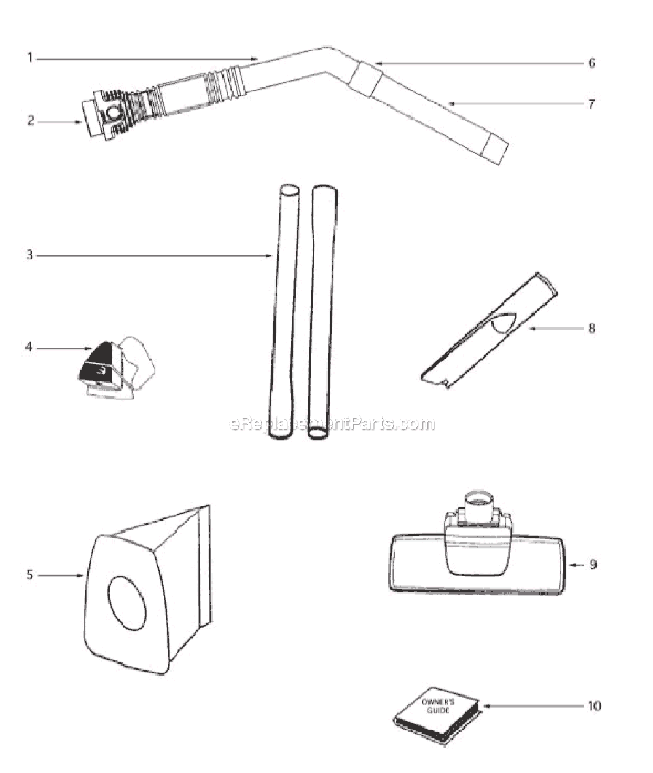Page C Diagram and Parts List for 3670G-4  Eureka Canister Vacuum