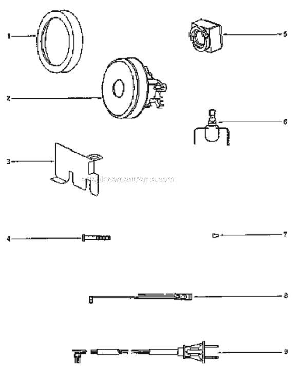 Page B Diagram and Parts List for 3674A  Eureka Canister Vacuum