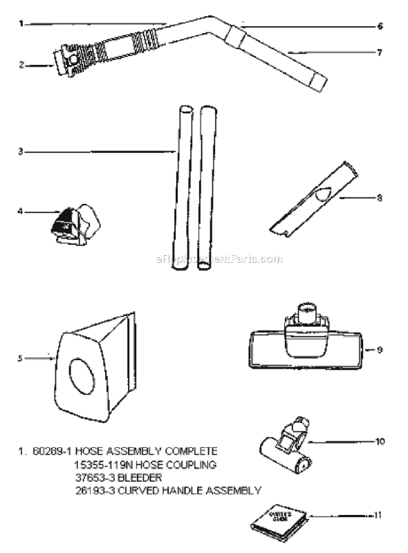 Page C Diagram and Parts List for 3674A  Eureka Canister Vacuum