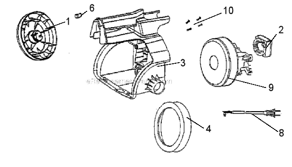 Page B Diagram and Parts List for 3680A-1  Eureka Canister Vacuum