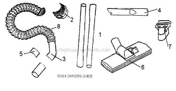 Page C Diagram and Parts List for 3682D-1  Eureka Canister Vacuum