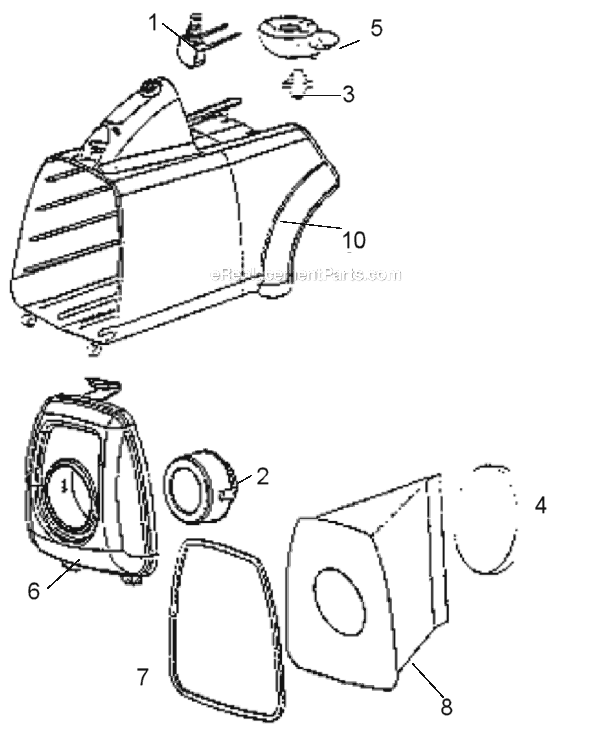 Page A Diagram and Parts List for 3682D  Eureka Canister Vacuum