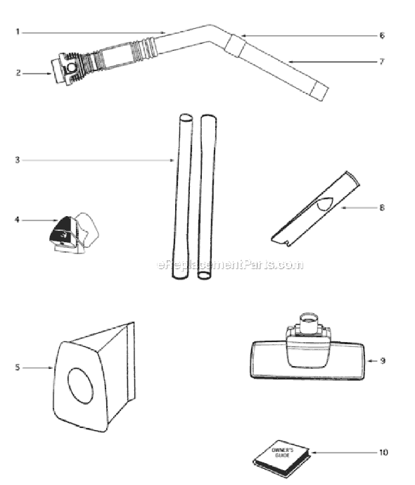 Page C Diagram and Parts List for 3684B  Eureka Canister Vacuum