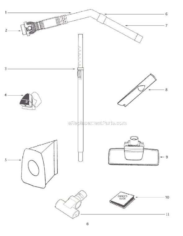 Page C Diagram and Parts List for 3684D-1  Eureka Canister Vacuum
