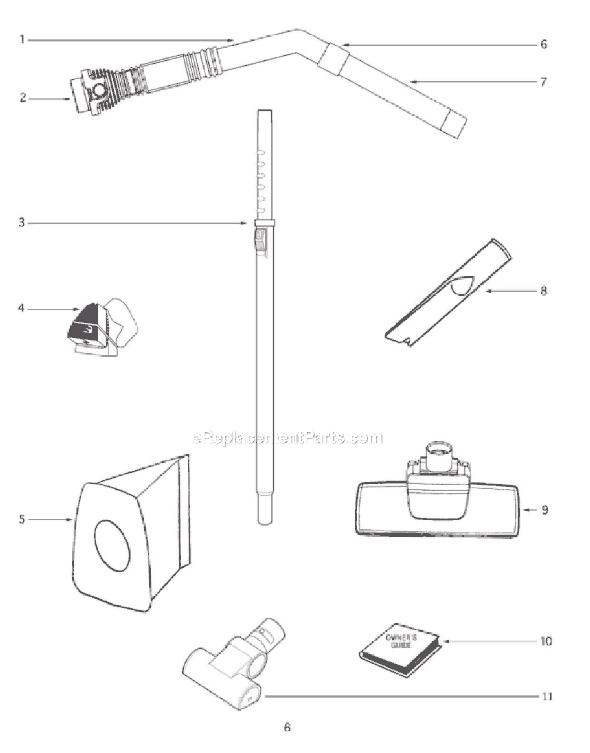 Page C Diagram and Parts List for 3684D  Eureka Canister Vacuum