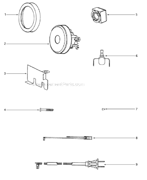 Page B Diagram and Parts List for 3684F-1  Eureka Canister Vacuum
