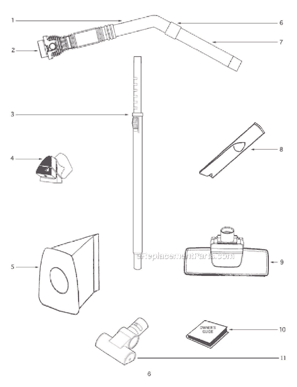 Page C Diagram and Parts List for 3684F-1  Eureka Canister Vacuum