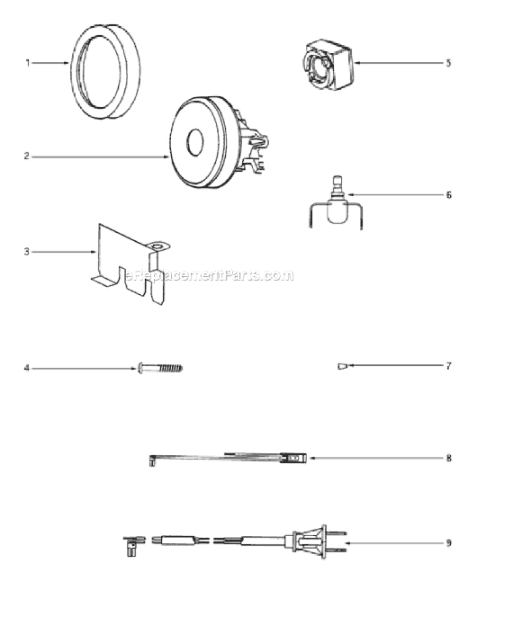 Page B Diagram and Parts List for 3684F  Eureka Canister Vacuum