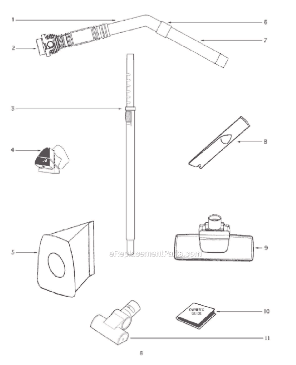 Page C Diagram and Parts List for 3684F  Eureka Canister Vacuum