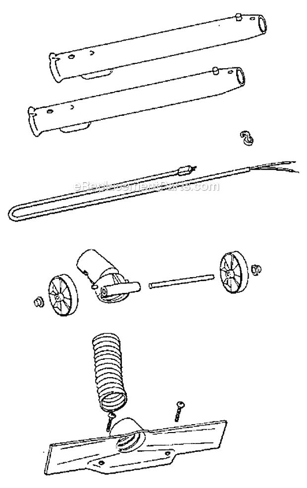 Page D Diagram and Parts List for 3972A  Eureka Canister Vacuum