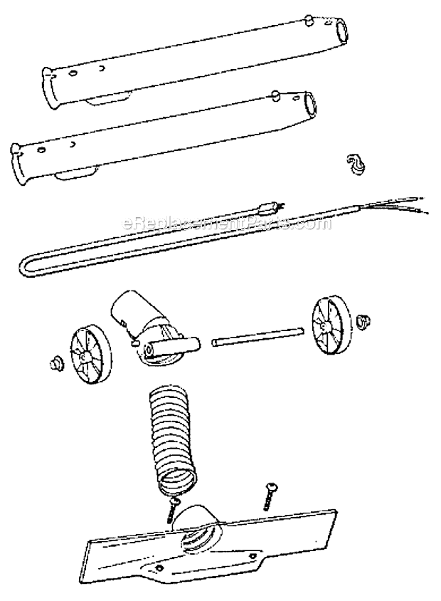 Page D Diagram and Parts List for 3974B  Eureka Canister Vacuum