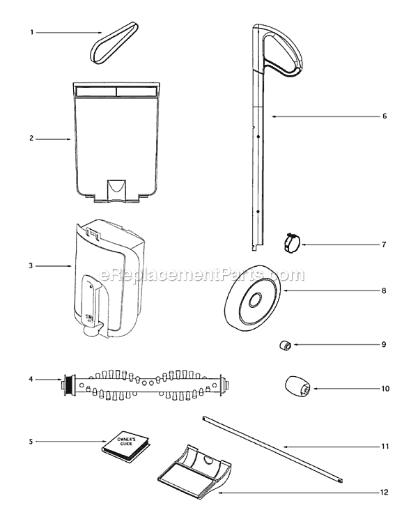 Page A Diagram and Parts List for 402A-2  Eureka Upright Vacuum