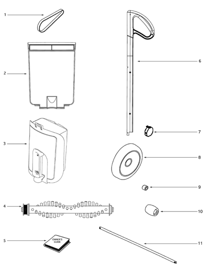 Page A Diagram and Parts List for 402A  Eureka Upright Vacuum