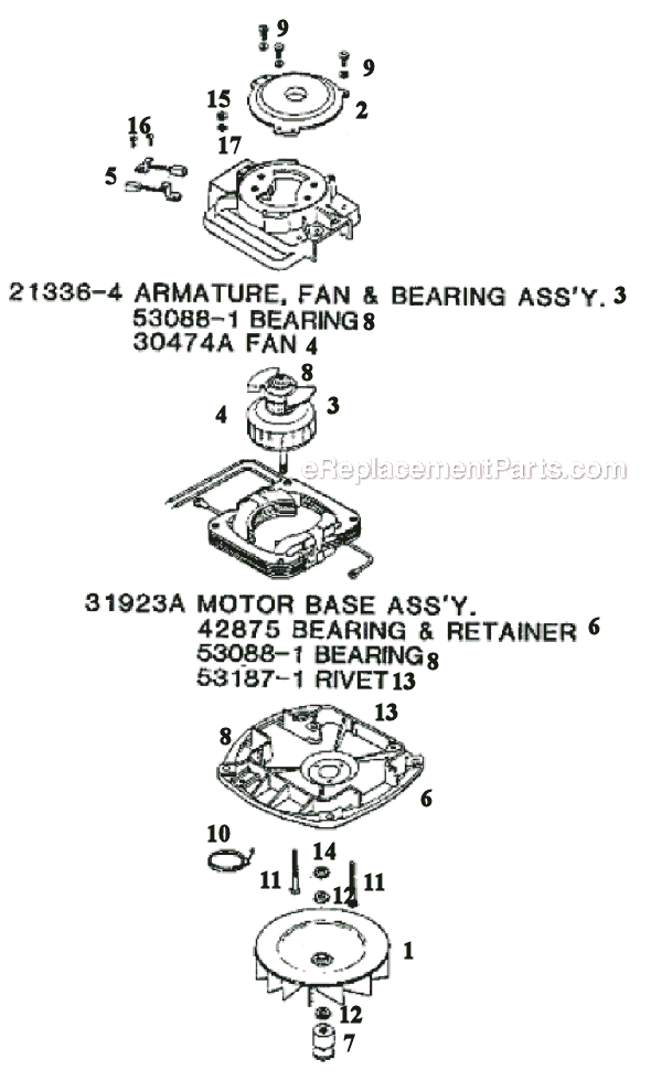 Page C Diagram and Parts List for 4038B  Eureka Upright Vacuum