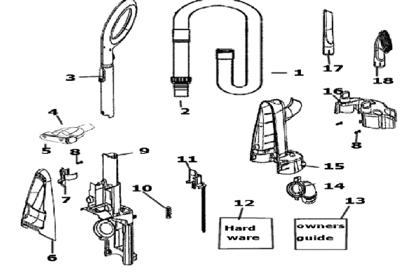 Page C Diagram and Parts List for 4236AZ  Eureka Upright Vacuum