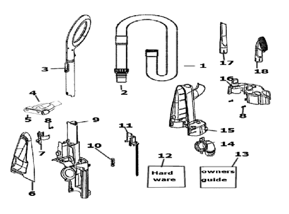 Page C Diagram and Parts List for 4239AZ  Eureka Upright Vacuum