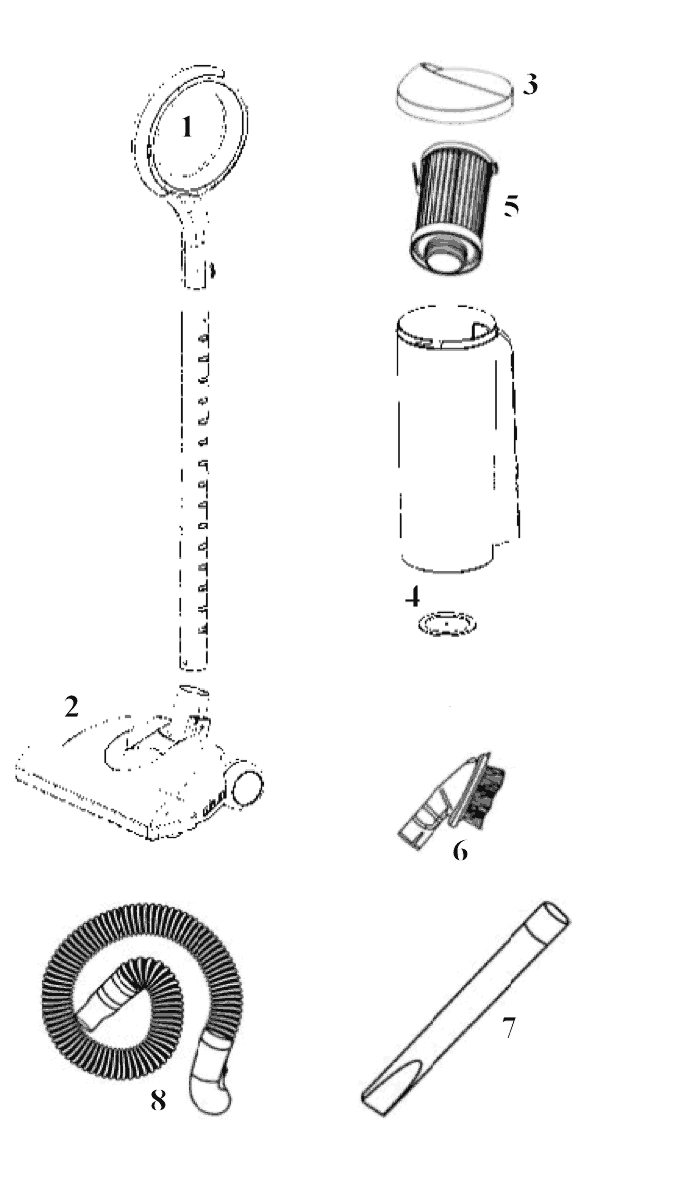 Page A Diagram and Parts List for 431F-1  Eureka Upright Vacuum