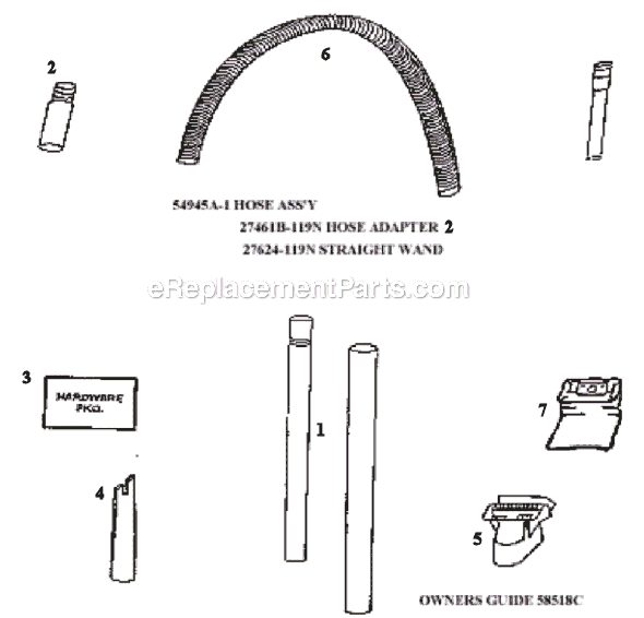 Page C Diagram and Parts List for 4326AT  Eureka Upright Vacuum