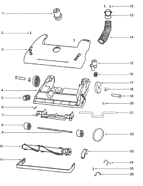 Page A Diagram and Parts List for 4333A  Eureka Upright Vacuum