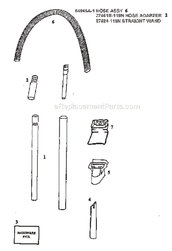Page C Diagram and Parts List for 4335ATM  Eureka Upright Vacuum