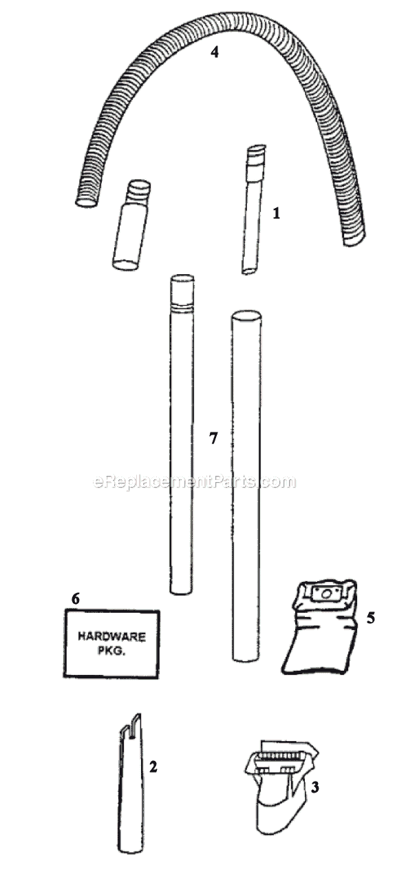 Page C Diagram and Parts List for 4335AT  Eureka Upright Vacuum