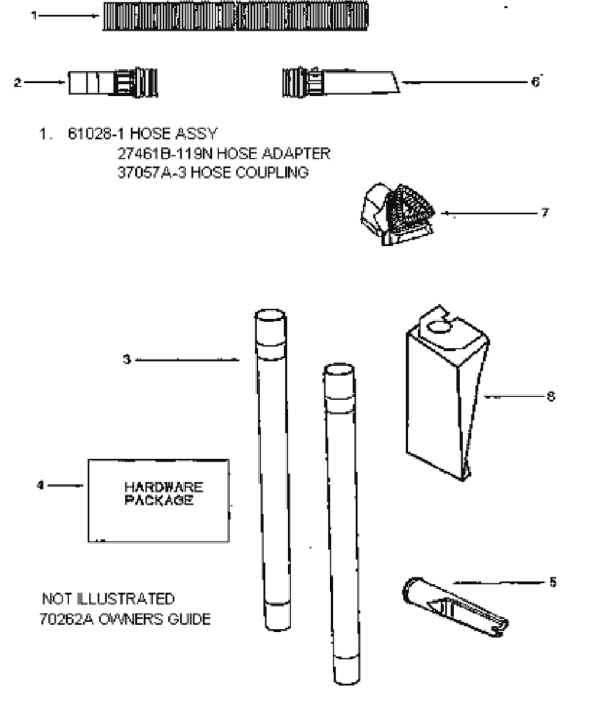 Page C Diagram and Parts List for 4341AT  Eureka Upright Vacuum