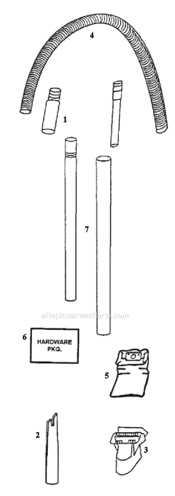 Page C Diagram and Parts List for 4351AT  Eureka Upright Vacuum