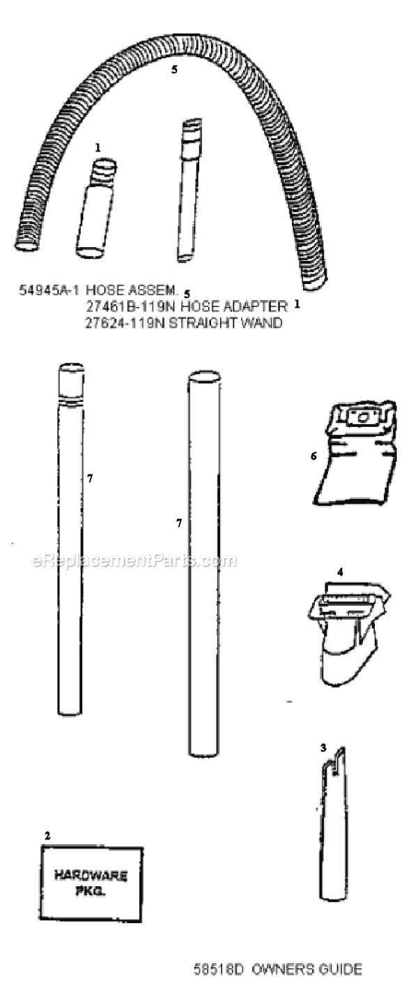 Page C Diagram and Parts List for 4351DT  Eureka Upright Vacuum