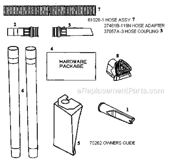 Page C Diagram and Parts List for 4352ET  Eureka Upright Vacuum